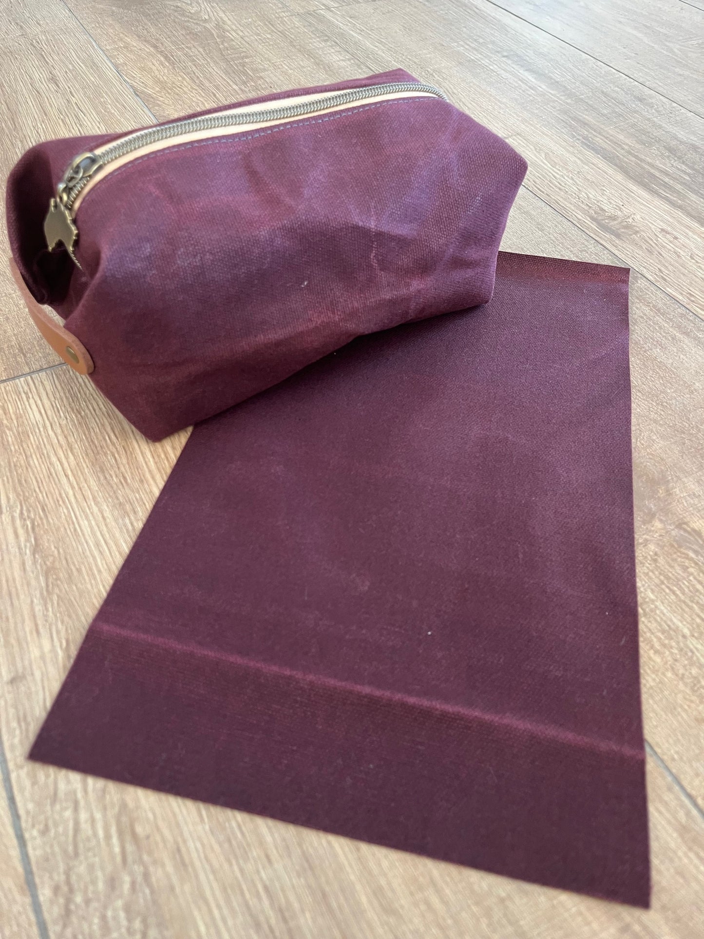 Maroon 16oz waxed canvas